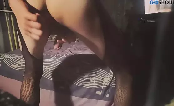 Transgender Striptease Exposing the Crotch Dildo Play